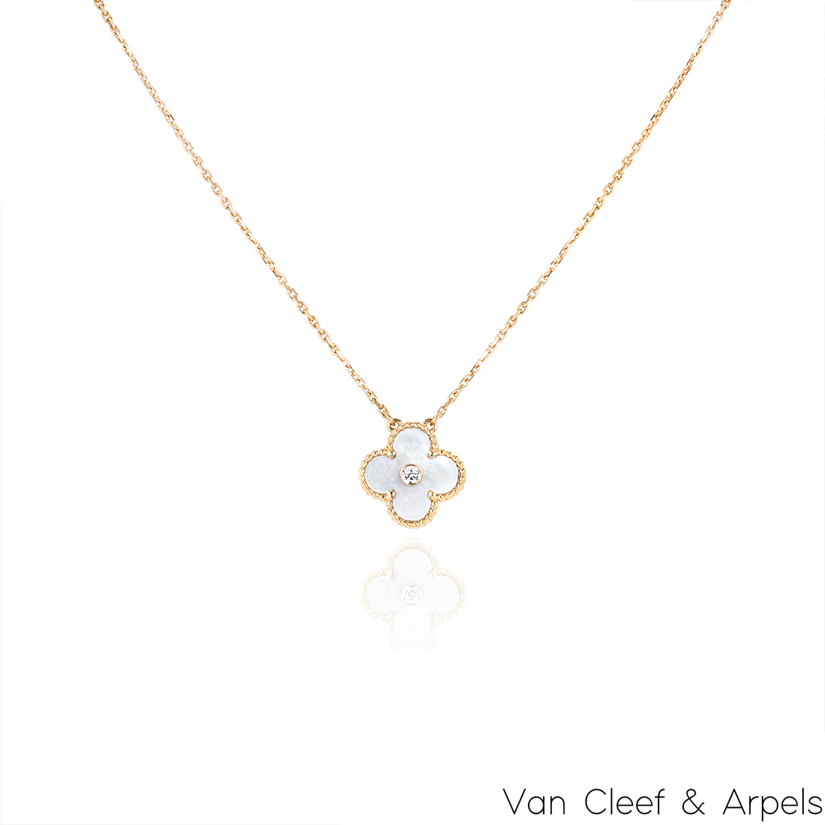 Van Cleef & Arpels Limited Edition Mother of Pearl Vintage Alhambra ...